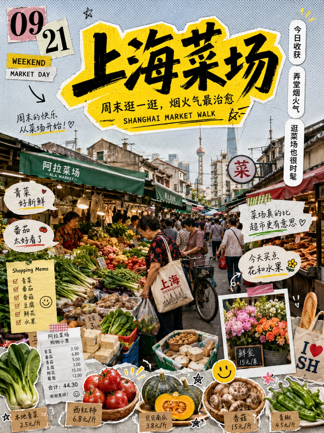 Shanghai Market Walk lifestyle poster