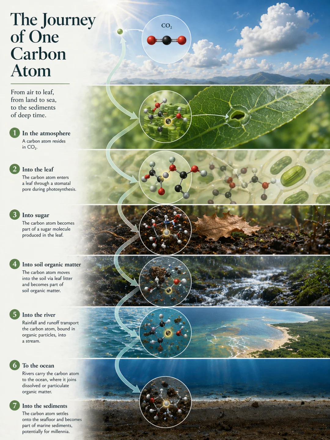 Journey of One Carbon Atom